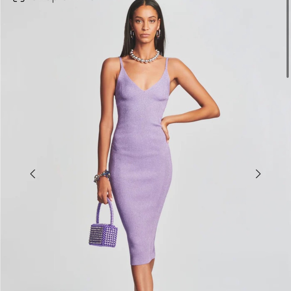 Retrofete Purple Midi Dress